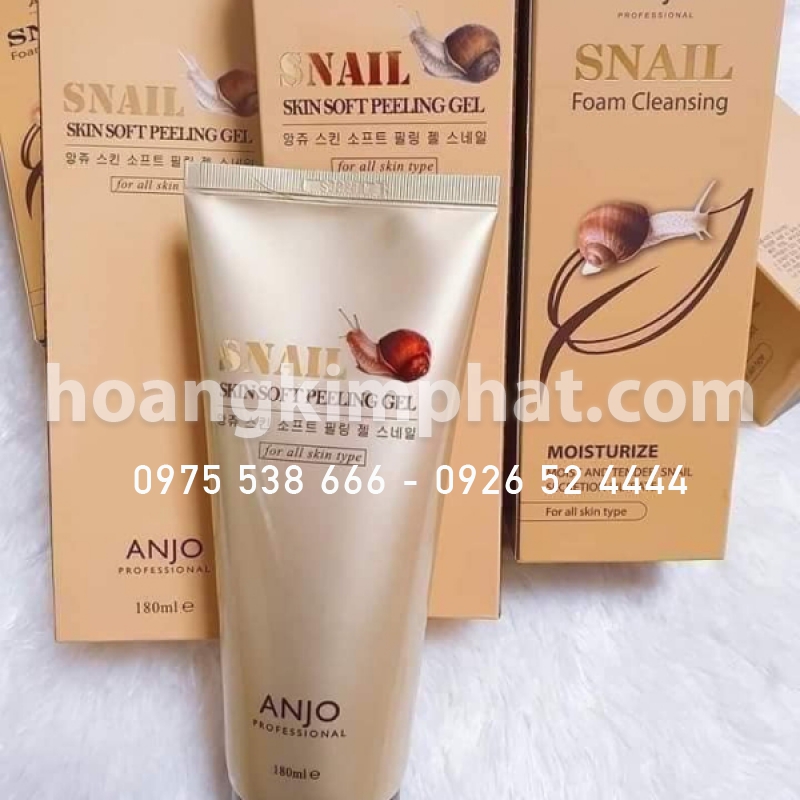 Tẩy Da Chết Tinh Chất Ốc Sên Anjo Snail Skin Soft Peeling Gel 180 ML