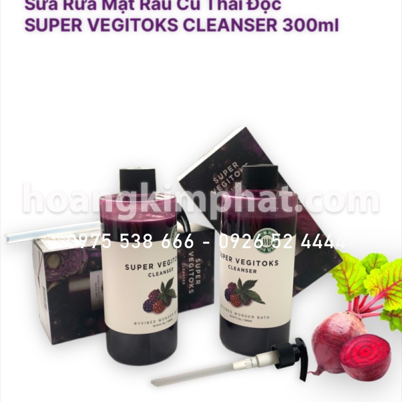 Sữa Rửa Mặt Chiết Xuất Rau Củ Byvibes Wonder Bath Super Vegitoks Cleanser 300ml
